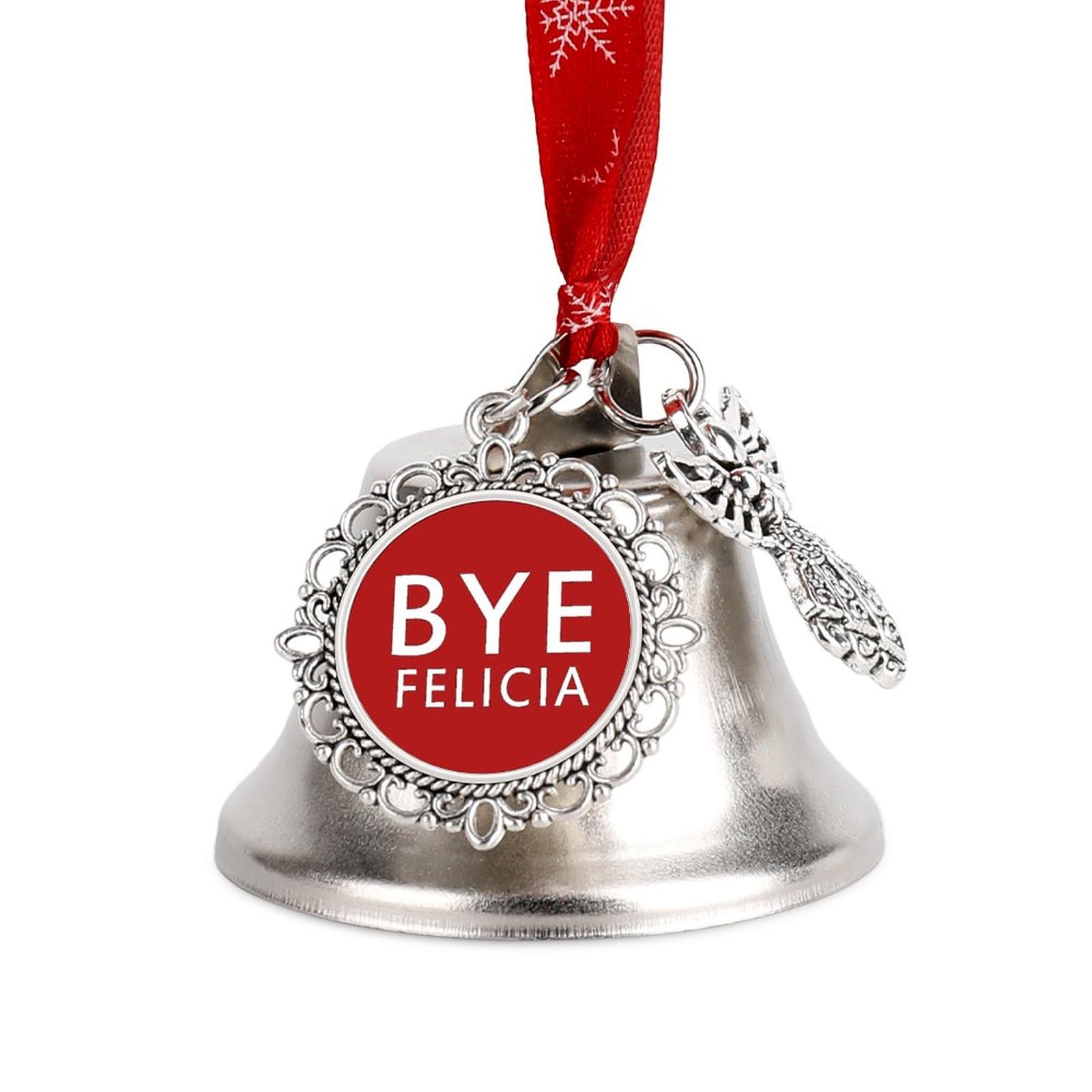 Bye Felicia Christmas Ornaments Hanging Door Bell Christmas Tree Decorations for Holiday Parties Wing Bell
