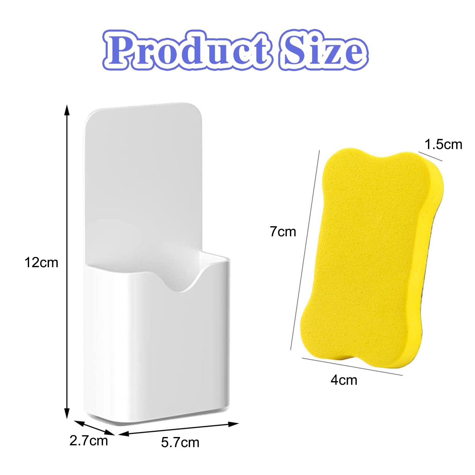 Qinsky Magnetic Pen Holder,2 Pcs Magnetic Pen Pencil Holder Organizerr Magnetic Pen Marker Holders with 1 Magnetic Whiteboard Eraser Home Office Supplies for Refrigerator Whiteboard Locker - Image 2