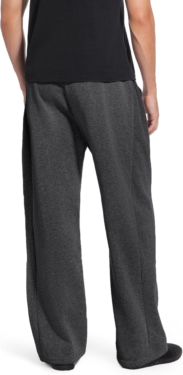 Men's Sweatpants Joggers Baggy Wide Leg Lounge Pants with Pockets Casual Athletic Sweats - Image 6
