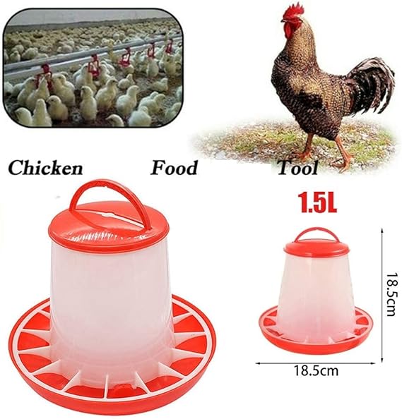 Amazon Co Jp フィーダー 鶏 自動給餌器 餌入れ 餌やり ひよこ 餌台 プラスチック ポータブル 家禽用 鳥 ニワトリ 餌 ニワトリプラスチック 1 5l お手入れ簡単 ハンドル