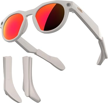 HiBloks Eyeglass Ear Grip for Oakley Meta HSTN Smart Glasses Accessories, Anti-Slip Silicone Eye Glasses Ear Grippers for Oakley Meta HSTN Smart Sunglasses Ear Cushion Grey