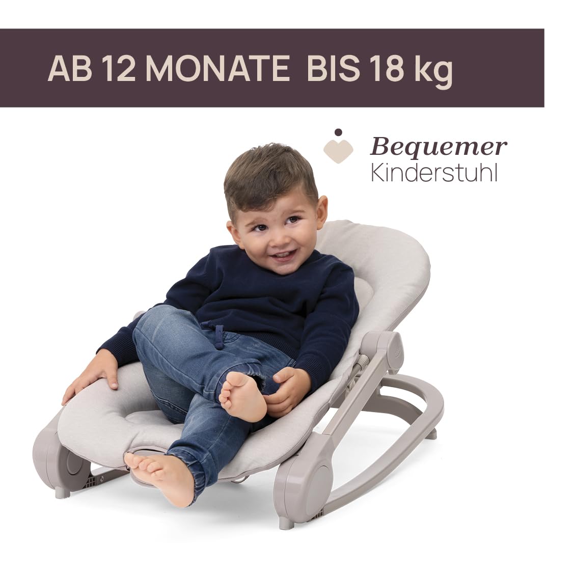 Chicco Wippe Mia 2-in-1, Babywippe und Hochstuhl, Einlage aus Bio-Baumwolle, Wendbare Spielleiste, Musik und Vibration, Schaukel- oder feste Modus, Ab 0 Monaten