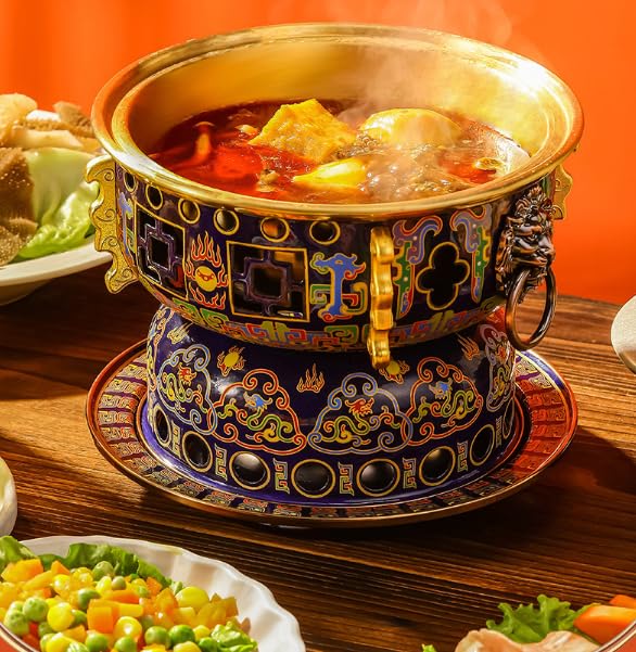 Olla pequeña para una persona de cobre cloisonné miniatura 5