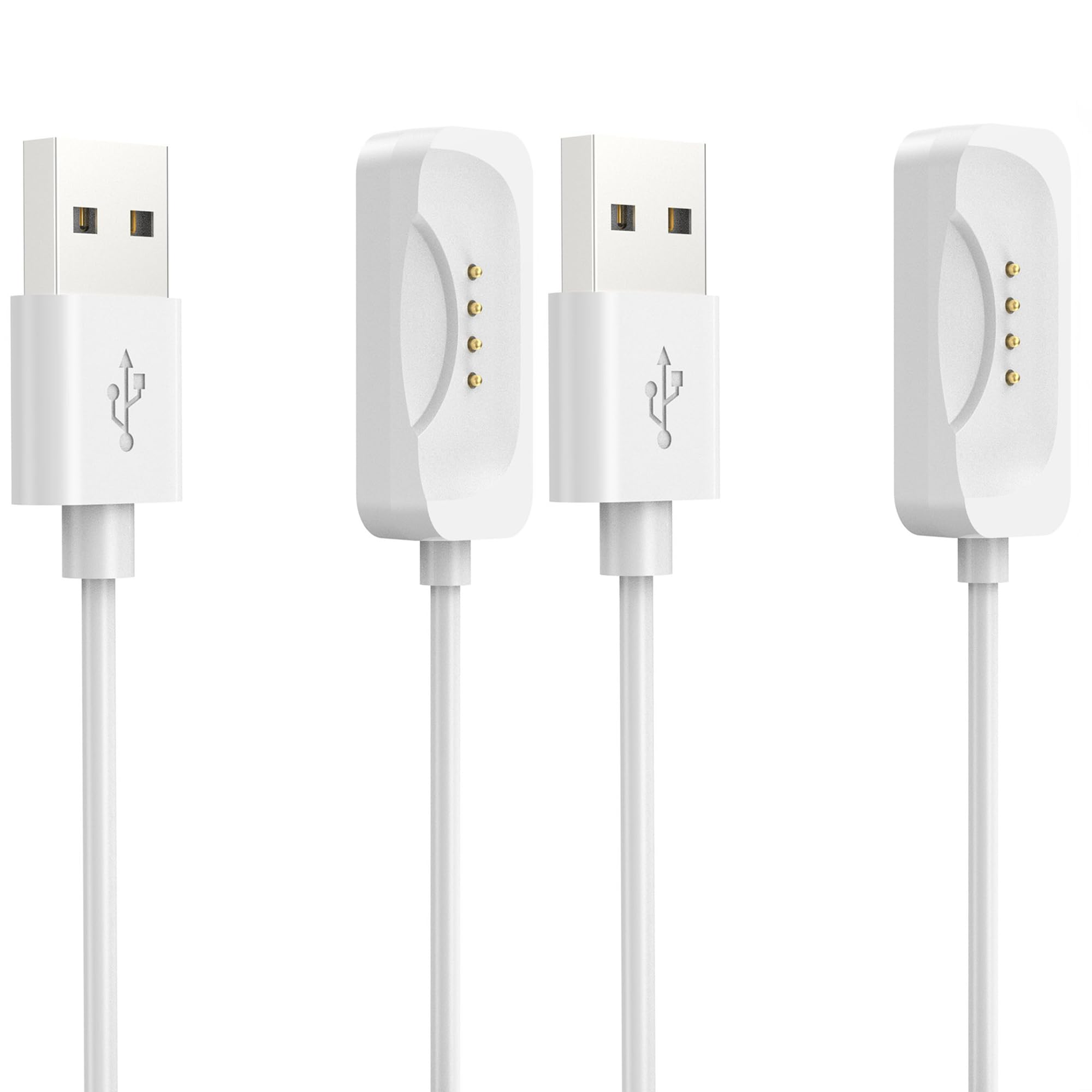 E ECSEM Charging Cable Intended for OnePlus Watch 2 Charger Replacement Magnetic USB Charger Cable Cord Cradle Adapter for OnePlus Watch 2 Smart Watch Charger (White&White)