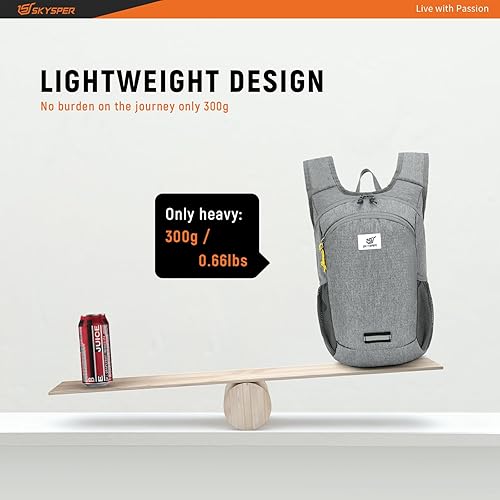 Miniatura 2 de SKYSPER Mochila de senderismo de 10 L, ligera, plegable, mochila de viaje pequeña para mujeres y hombres, mochila plegable para exteriores