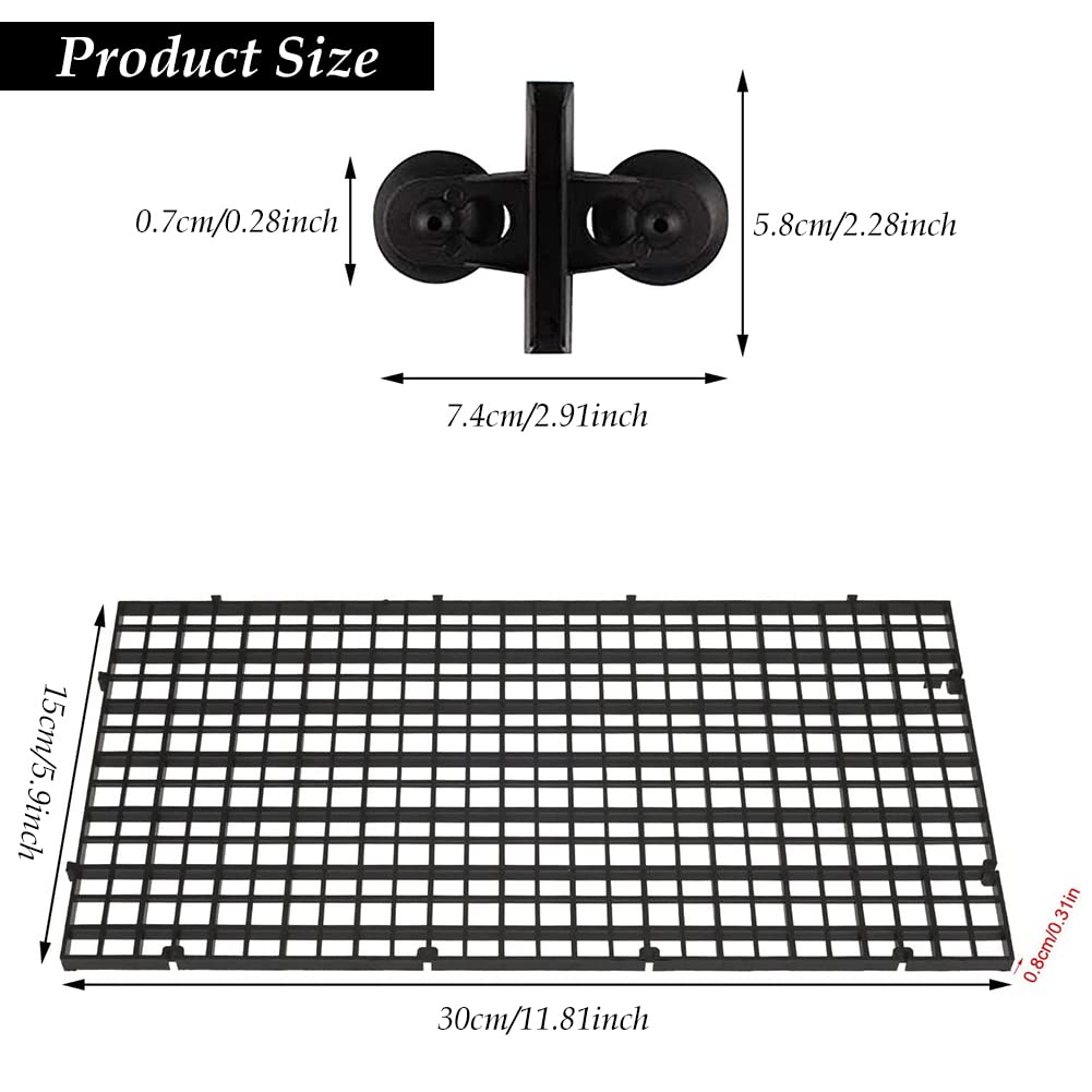 Divisori Per Acquario In Plastica - 4 Pezzi Con Ventose, 30x15 Cm - Foto 6