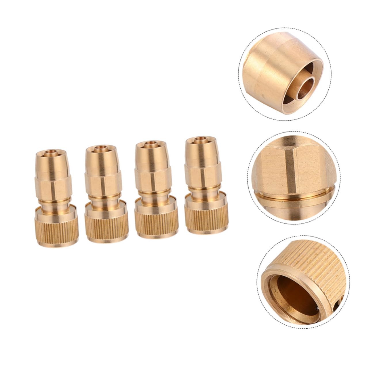 4 pièces Raccord Laiton Connecteur Tuyau Arrosage Extensible Adaptateur Mâle Étanche Jardin Camping