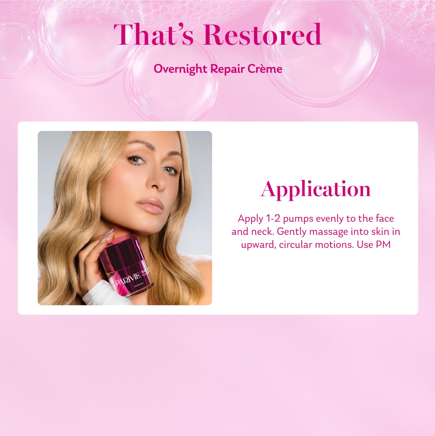 Parivie That’s Restored Overnight Repair Crème – Omega-Rich Night Cream with inPHinite Youth Technology & Night Care Complex – Replenish moisture overnight– 1.7 fl oz - Image 5