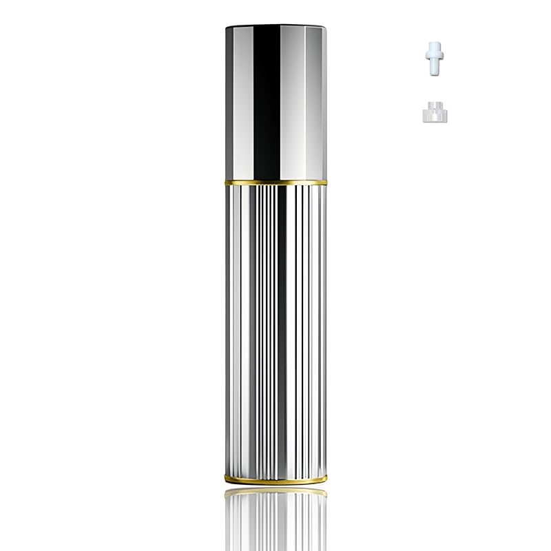 Frasco recarregável para perfume Fiwecos com atomizador, 5 mL, prata, modelo T-SILVER-3