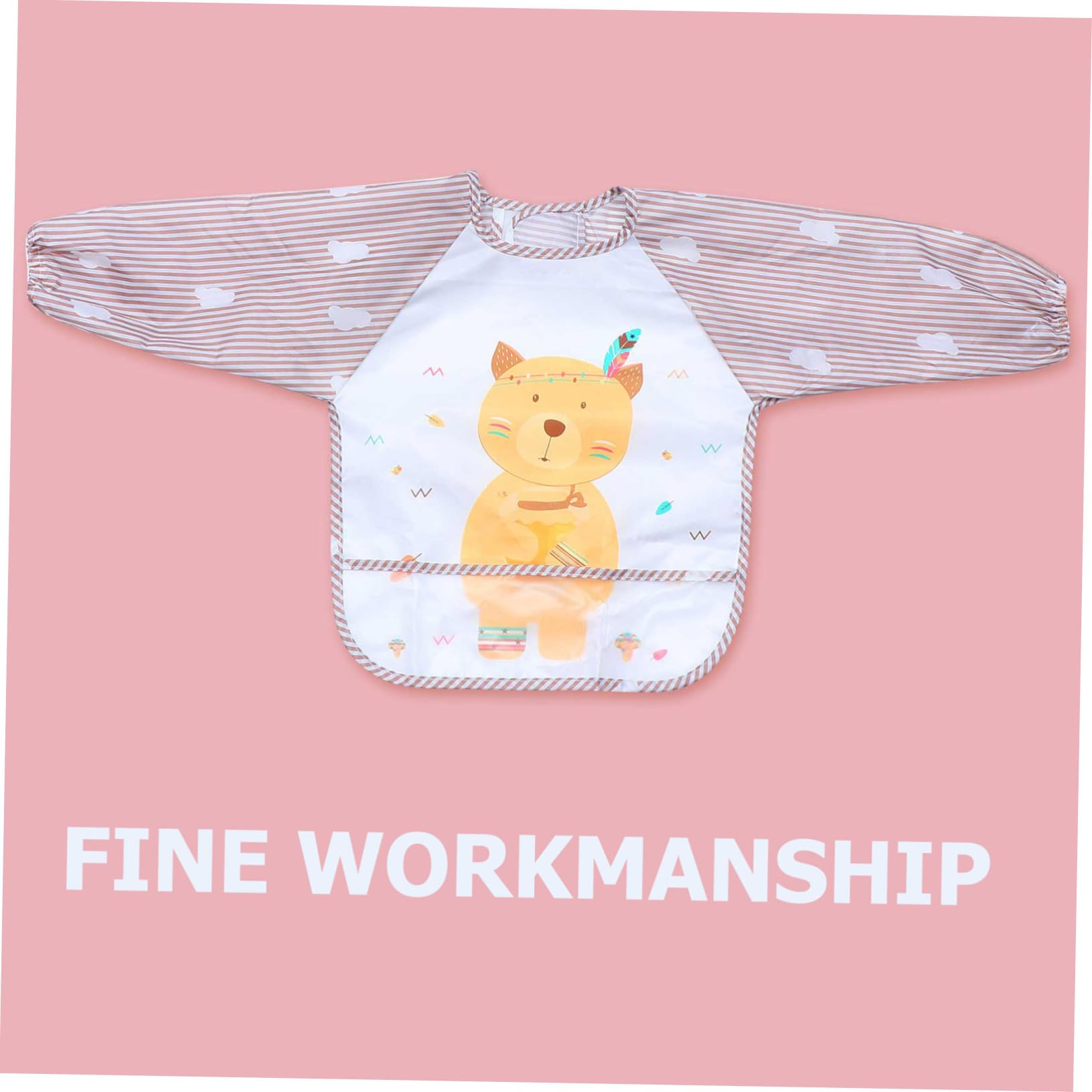 Toyvian 2 Pezzi Bavaglino Fascia Per Bambino Grembiule Bambino Vestito Smock Bambino Tuta Unisex Grembiule Per Bambini Adorabile Grembiule Per Alimentazione Accessori Appendice