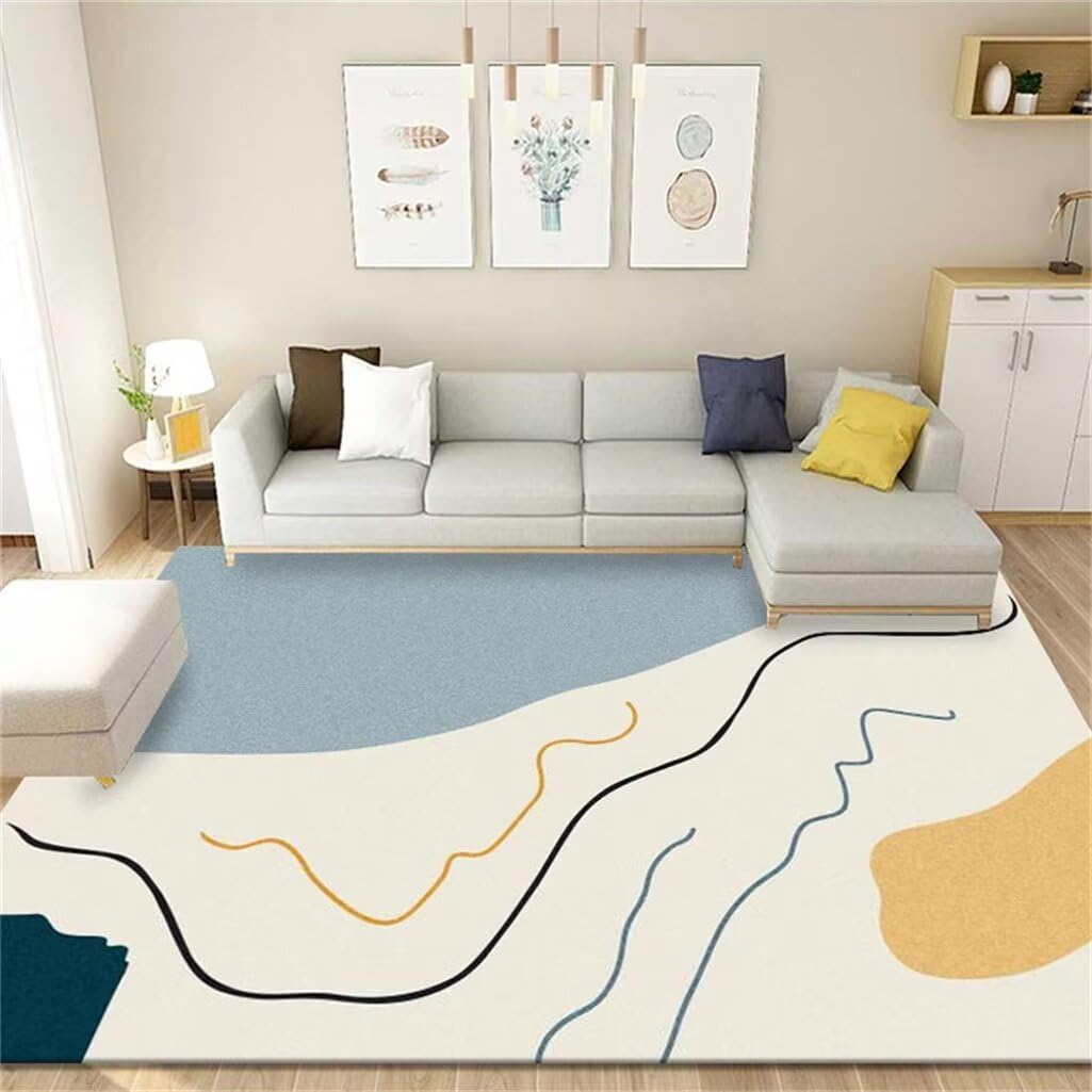 Tappeti Per Salotto Tappeto Corridoio Pelo Corto Tappeto Rettangolare Antimacchia Per Comodino Camera Da Letto, Tappeto Antiscivolo Tappeto Sala Da Pranzo 100X160Cm 3Ft 3.4''X5Ft 3''