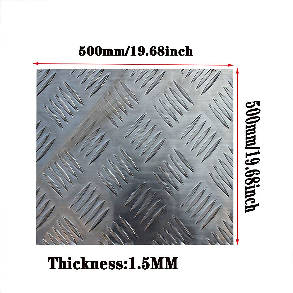 Blacha aluminiowa, 1060 Płyta diamentowa aluminiowa w wielu rozmiarach(500Mm*500Mm*1.5Mm1Pc)
