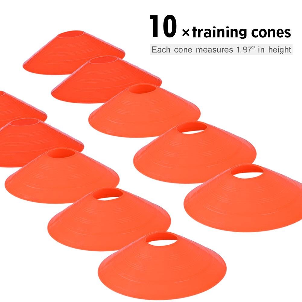 Scaletta Calcio,Attrezzatura Sostituzione per L'Allenamento di velocità, Kit Treno Agilità di velocità, Scala Piatta 19Ft + Coni da 10 Pezzi Sostituzione per Allenamento Atletico(Arancia)