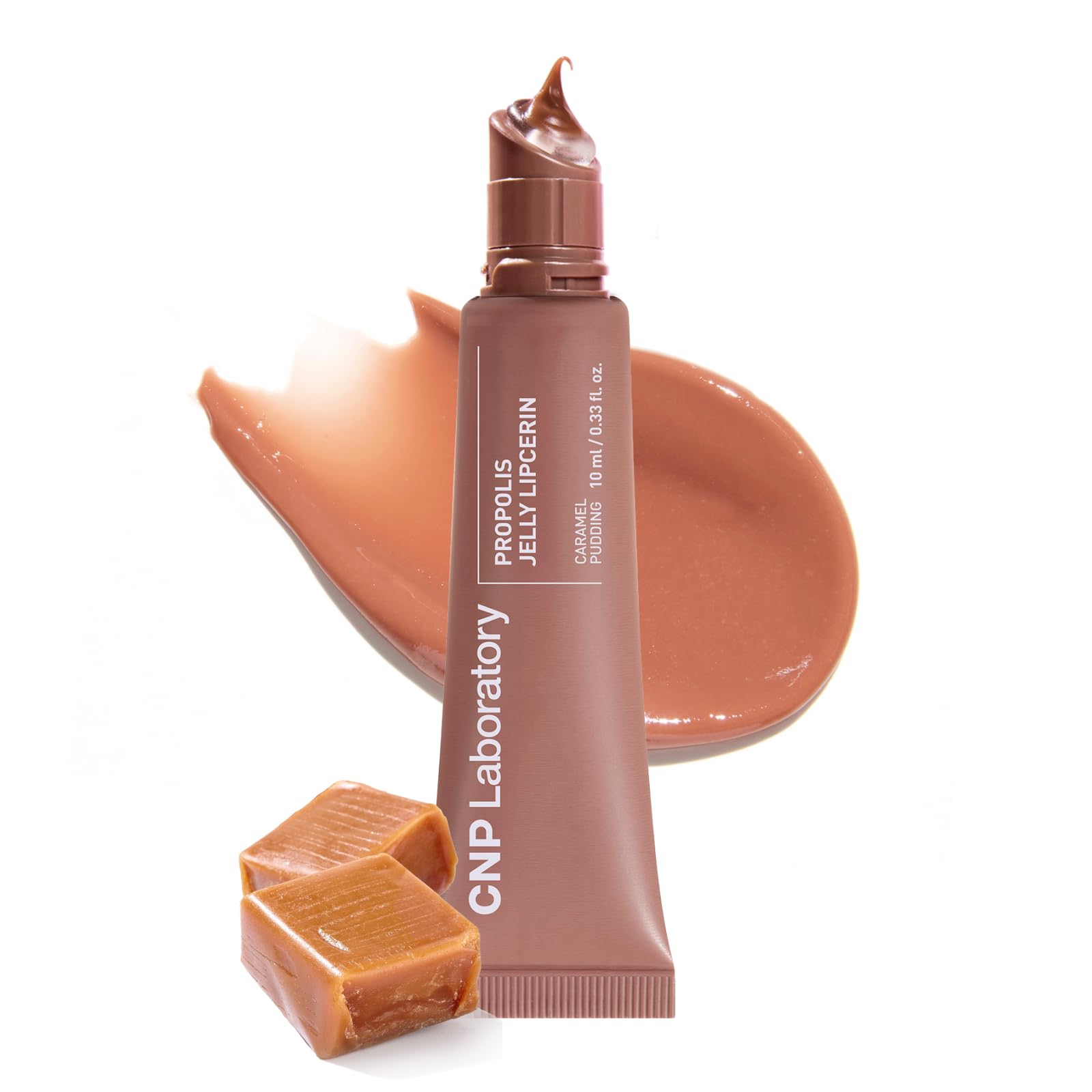CNP Propolis Jelly Tinted Lipcerin - 03 Caramel Pudding Hydrating Lip Balm Gloss with Manuka Honey Hyaluronic Acid