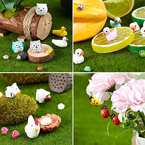 100 Mini Animais Resina SAMGUYUE - Brilham No Escuro Para Decoração