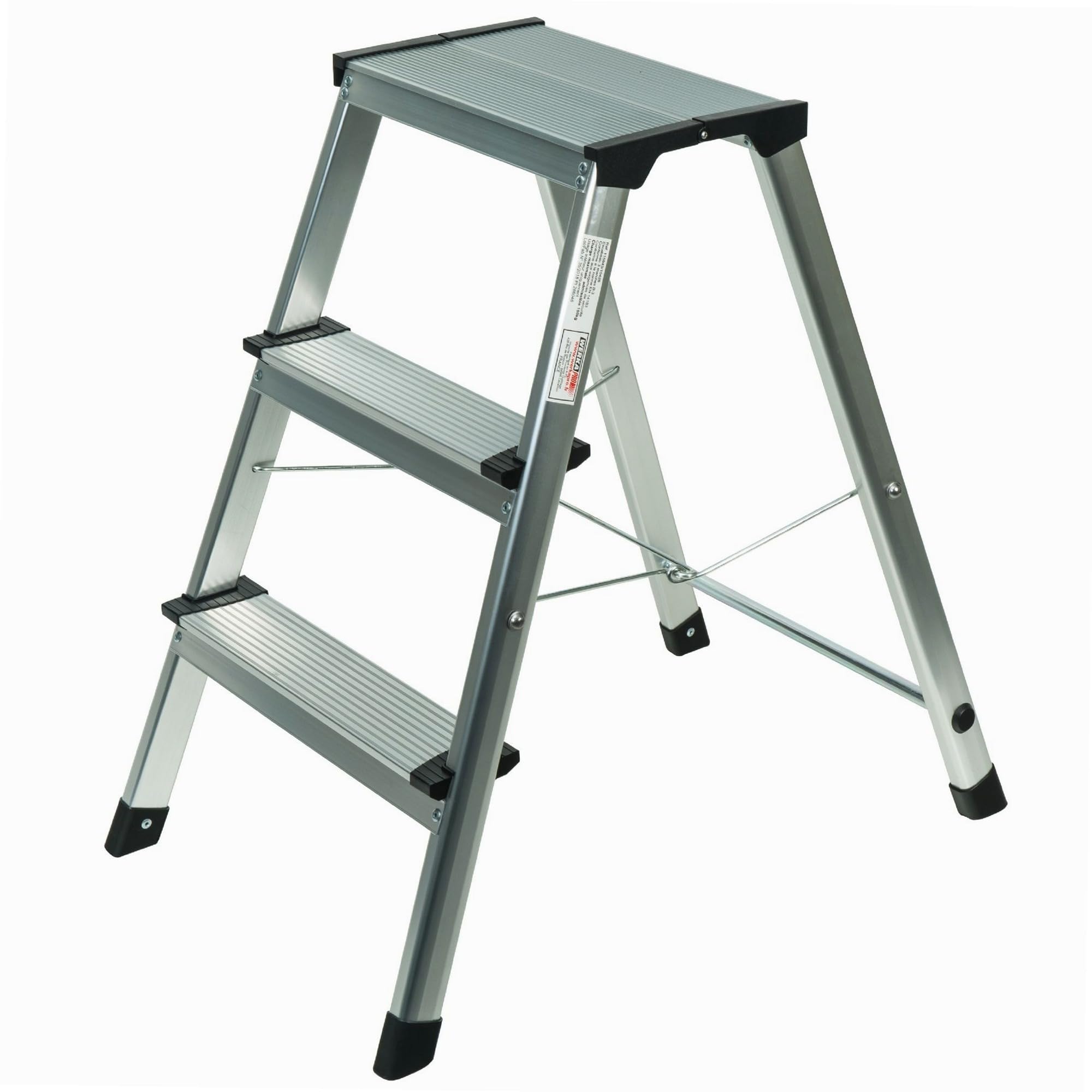 Escalera plegable de aluminio de 3 peldaños WERKA PRO