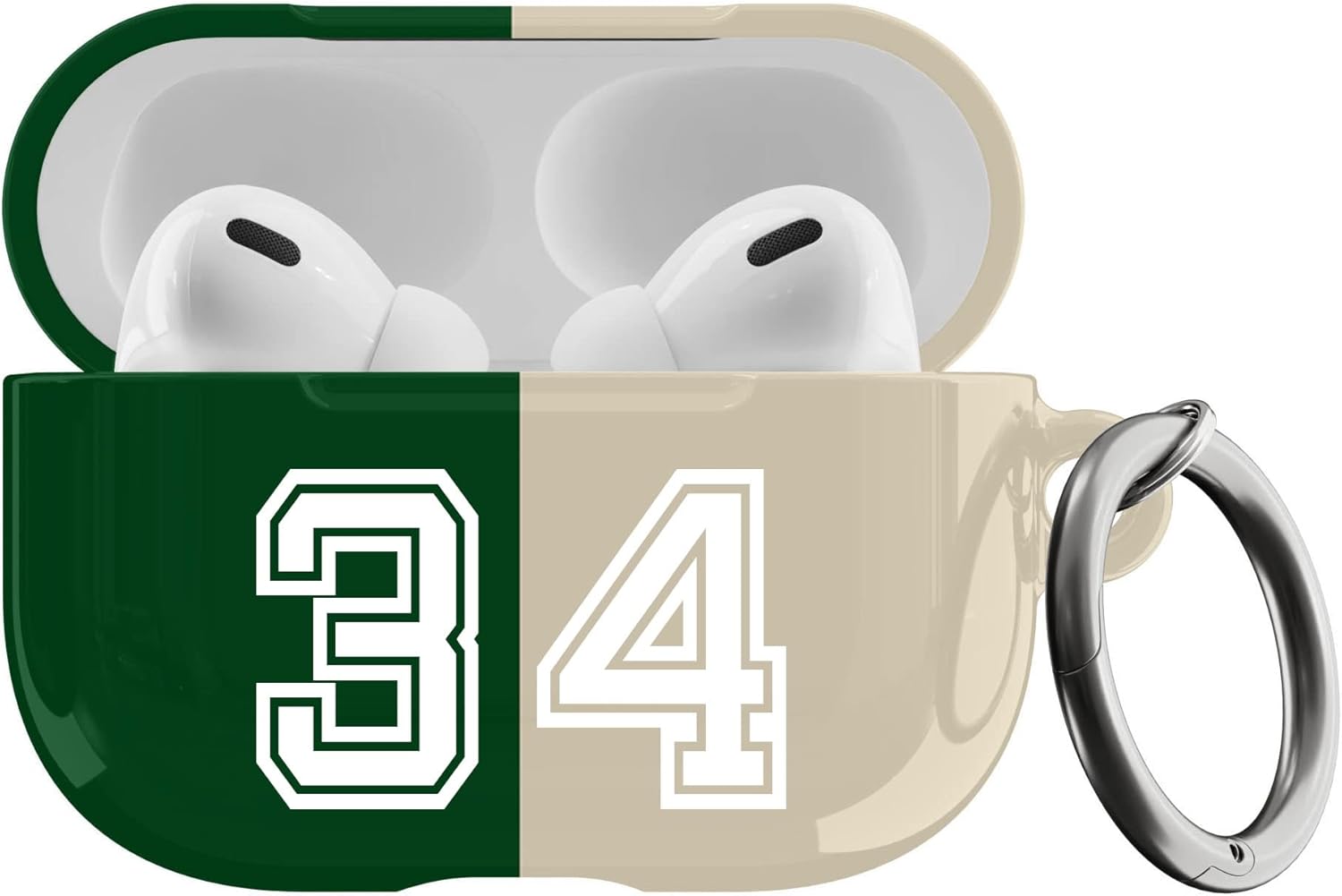 Custom Colored Case for Apple Airpods - Personalized Case Compatible with AirPods Pro 2nd Generation for Basketball, Football, Baseball Fan Girls, Boys, Men or Women