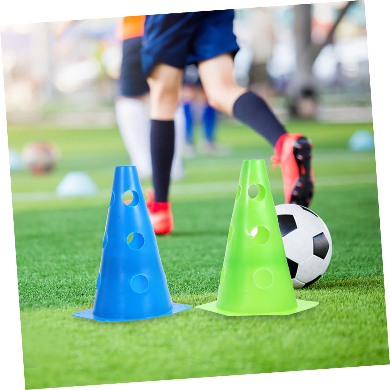 Toddmomy Set 12 Coni Allenamento Calcio in Plastica PE Alta Resistenza e Flessibilità per Migliorare Coordinazione Occhio-Mano in Allenamenti Sportivi