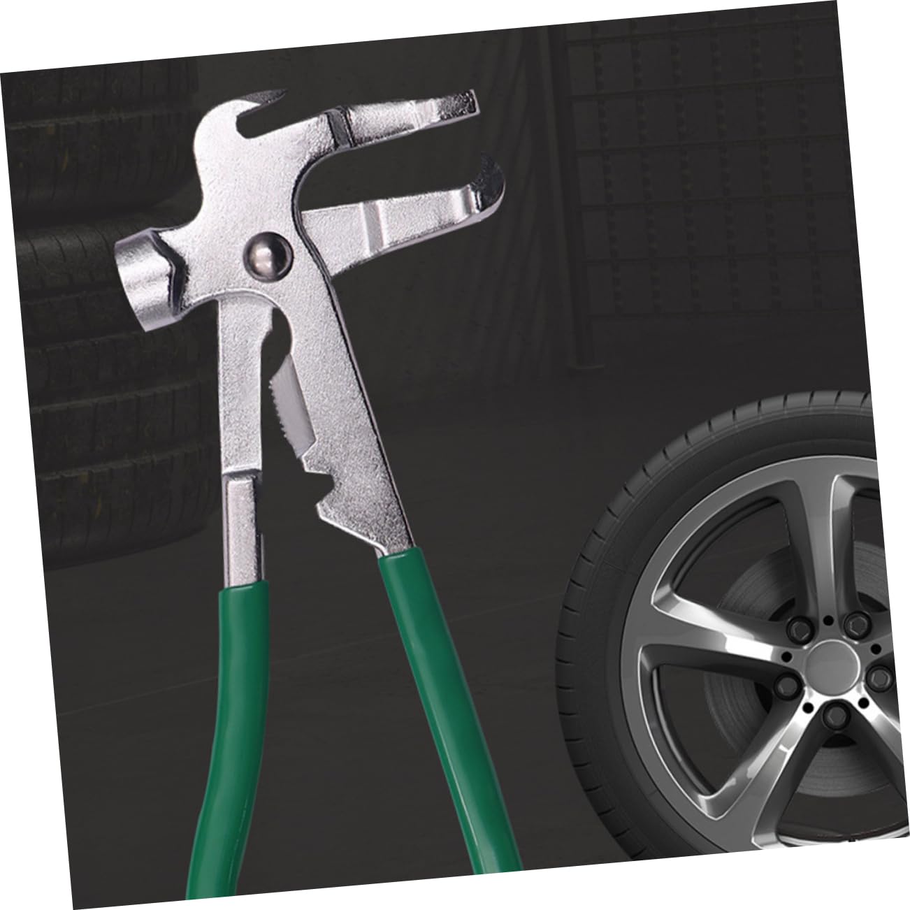 DECHOUS Tire Balancing Plier Tool for Weight Removal and Installation Heavy Duty Construction Portable Wheel Weight Hammer for Automotive Repair and Maintenance
