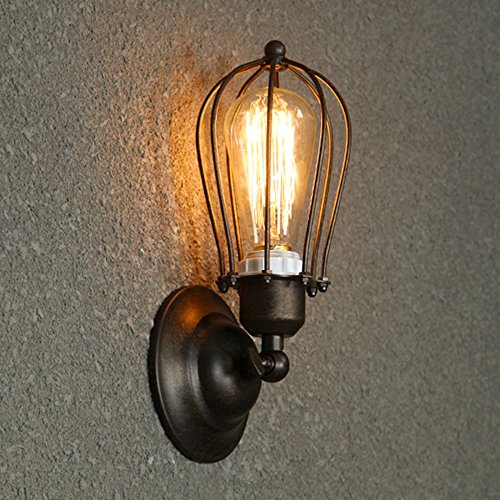 Preisvergleich Produktbild Wandleuchte innen Industrielle Wandleuchten 180 Grad justierbarer LOFT Wandhalterung amerikanisch Village Restaurant Balkon Barn Korridor Licht (Color : Metallic)