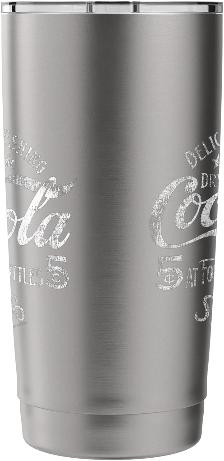 Coca-Cola Delicious And Refreshing Distressed Sale Sign Logo Stainless Steel Insulated Tumbler - Image 2