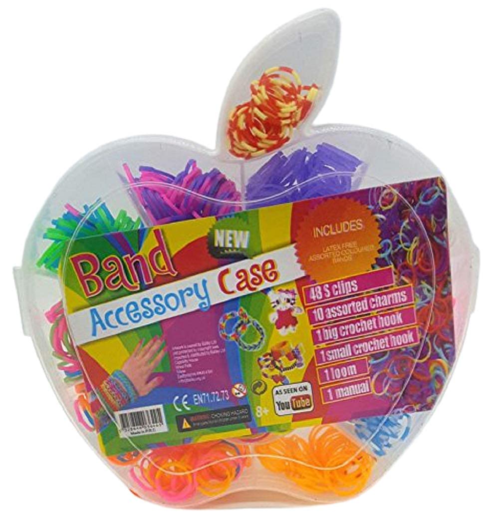 ABAJ DIY Loom Band Kit with Colorful Rubber Bands for Making Bracelets (360+ Bands, Apple Case, Multicolor) (B096QBWD59) Amazon Price History, Amazon Price Tracker