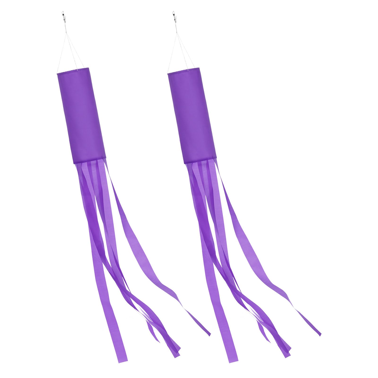 M METERXITY 2-Pack Windsock Flag, Colorful Wind Socks for Garden/Yard/Patio/Home Decor, Spring Summer Fall Winter Outdoor Hanging Decoration [59 In / 150cm, Purple] — image 1