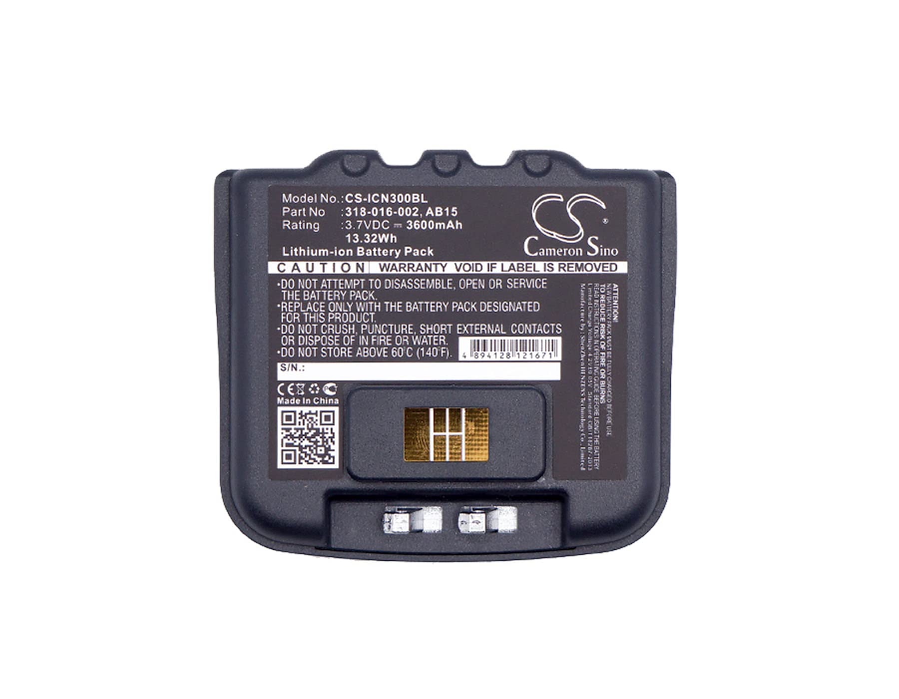 Cameron Sino Battery for Intermec CN3, CN3E, CN4, CN4E PN:Intermec 318-016-001, 318-016-002, AB15, AB16, AB9 3600mAh / 13.32Wh
