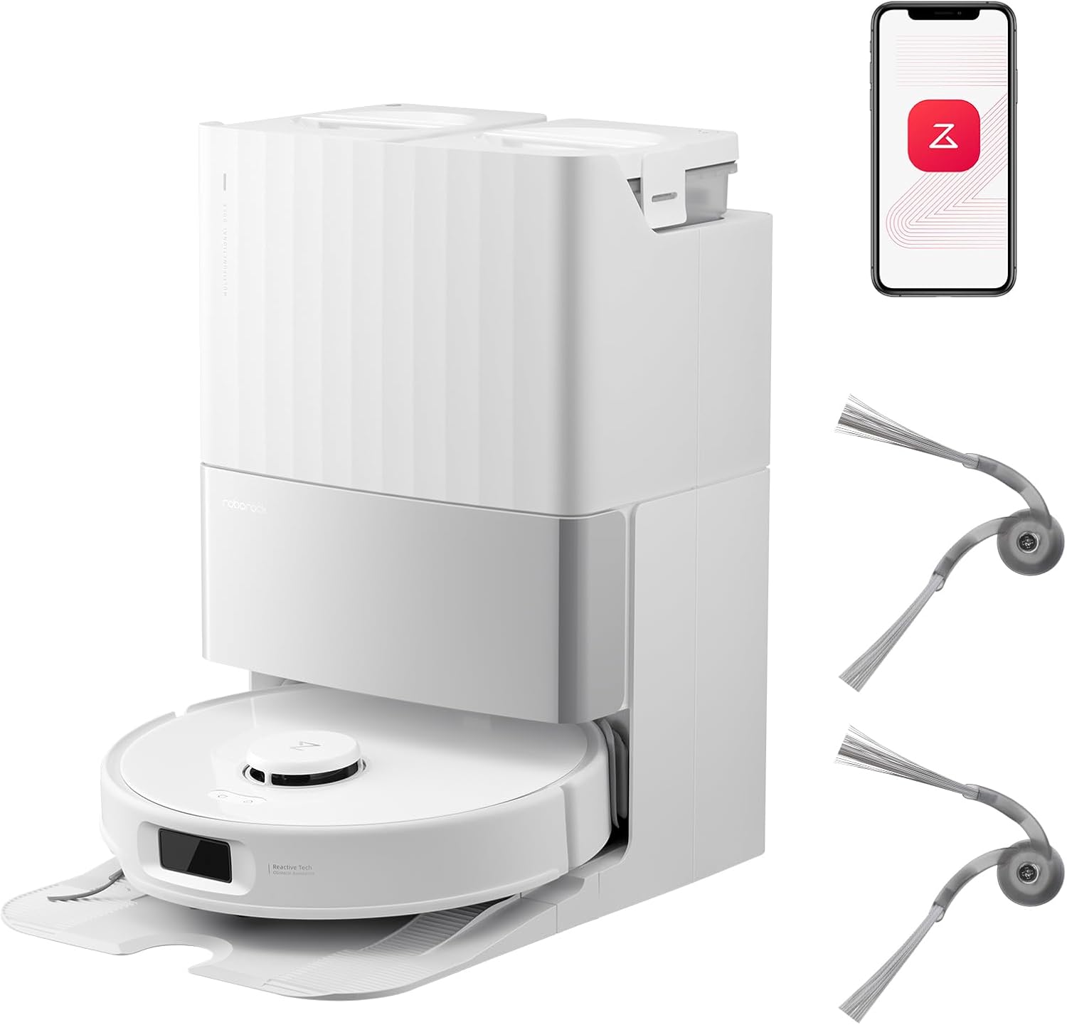 roborock Qrevo Edge S5A Robot Vacuum and Mop with Zero-Tangling Side Brushes Replacement Bundle