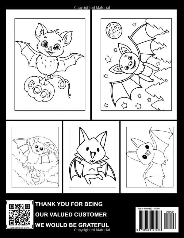 Miniatura 2 de Cute Bats Coloring Book Fabulous Coloring Pages With Unique Illustrations Ideal Gift For All Ages Relaxation And Stress Relief