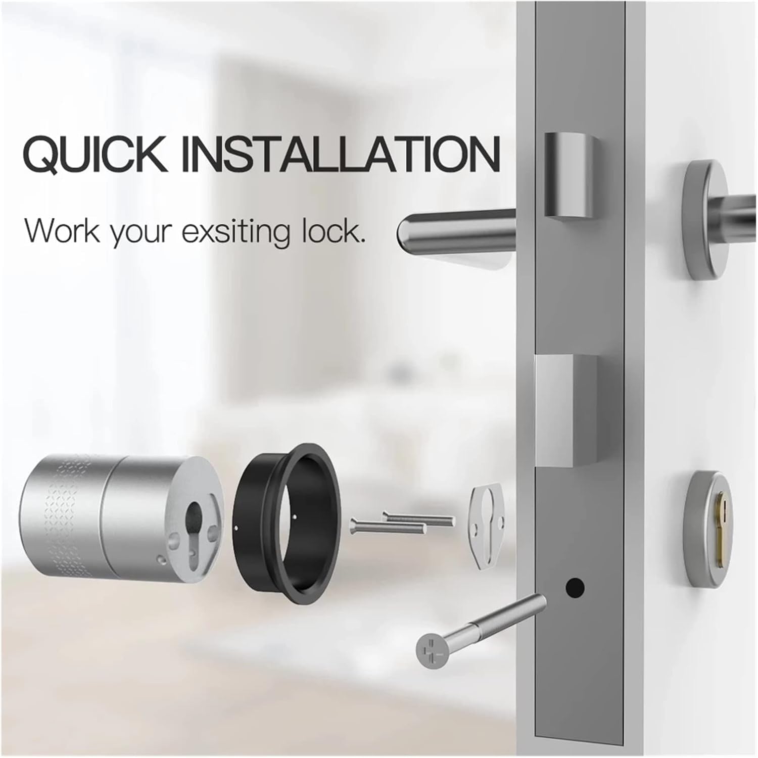 Inteligentny Zamek, Blokada Linii Papilarnych. M530 Inteligentny Zamek Do Drzwi Mały Silnik Tuya Zigbee Smart Lock Blokada Linii Papilarnych Zamek Elektroniczny Użyj Ory, M530 F100 F101