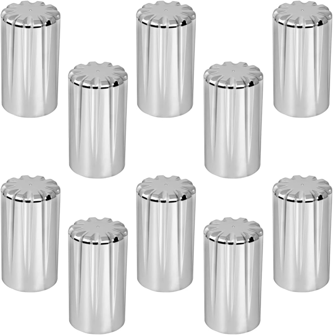 GG Grand General 10305SP 33 mm X 3-7/8 inch Chrome Plastic Flat Top Torx Screw-On Lug Nut Cover, 10 Pcs