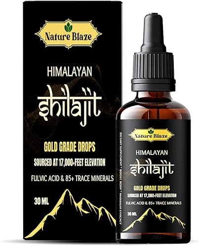 Gotas orgánicas de Shilajit del Himalaya para hombres y mujeres (1.0 onzas)