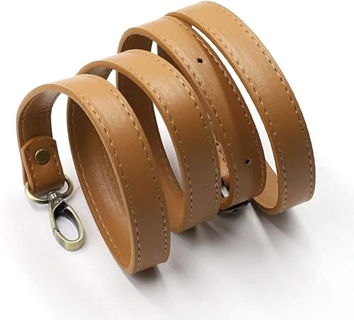 Miniatura 3 de EXCEART Correa de hombro acolchada ajustable de cuero de vaca con ganchos giratorios de metal para mensajero portátil cámara bolsa de lona 47.2 in