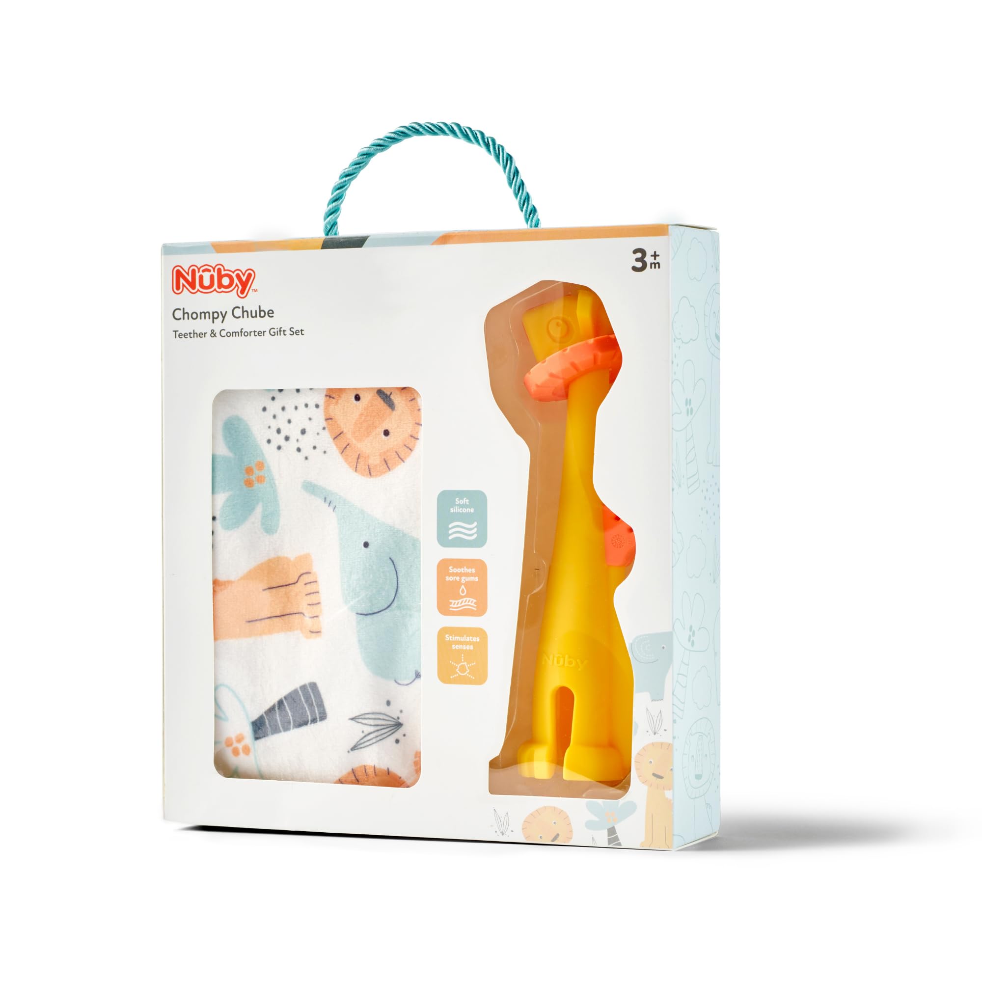 Nuby Chompy Chube Gift Set - Soft on Sore Gums, Multicolour
