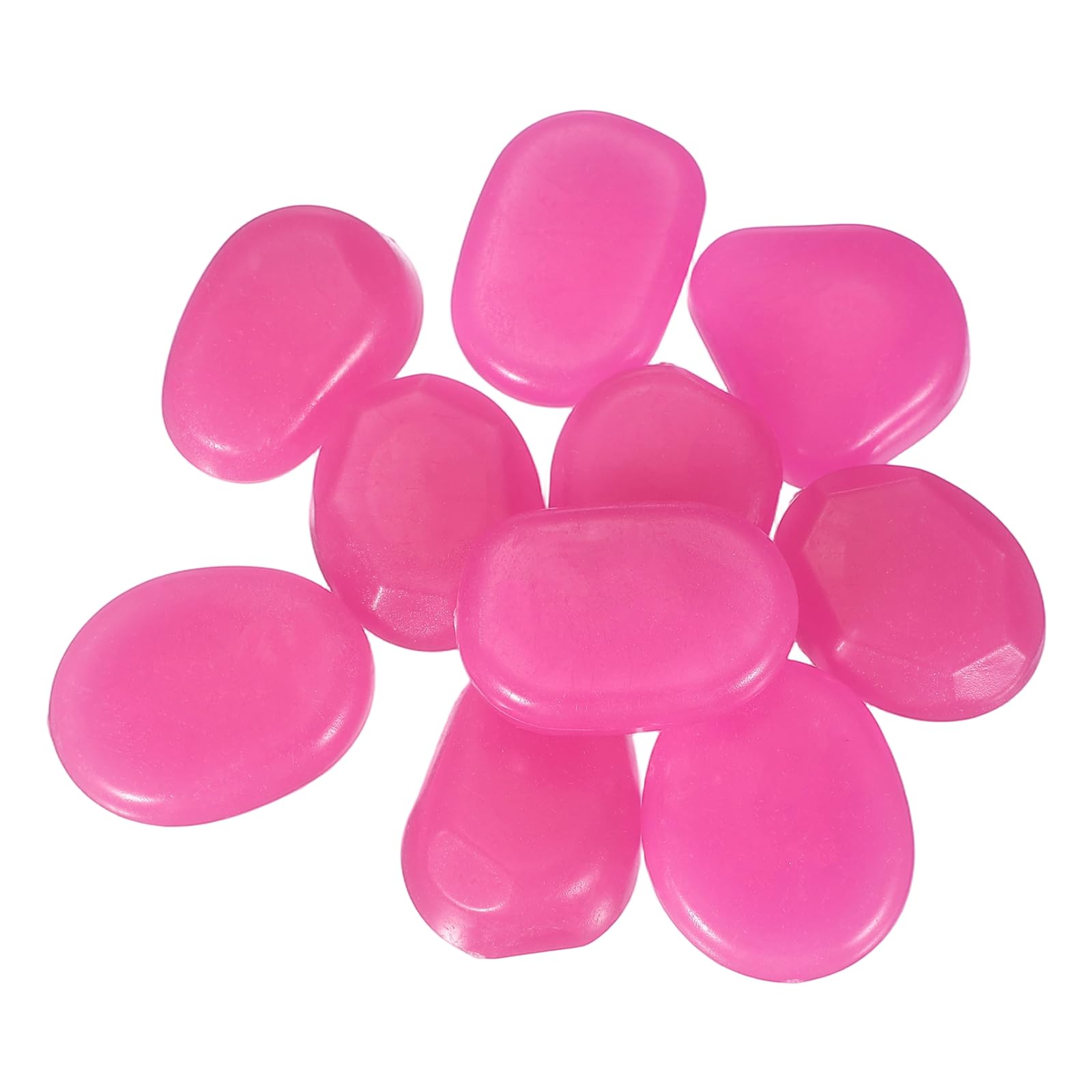 YELARXI Large Glow in the Dark Stones, Luminous Pebbles Stones Glowing Rocks Decorative Light Up Pebbles Fitting for (Fish Tank/Outdoor Garden Decor/Yard/Walkway) 10 Pcs & Dark Purple