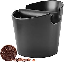 Knock Box, Black Drawer Posos Cafe, Poso de Cafe, Poso Canister Coffee Ground Coffee Container Accessories Cafe with Removable Metal Strike Bar for Kitchen Office Cafeteria