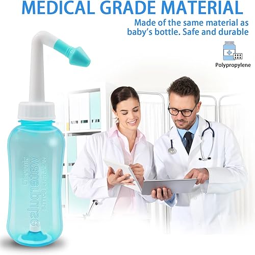 Vista 19 de Botella de lavado nasal, enjuague nasal Abnaok y riego nasal, botella de lavado nasal, dispositivo de riego nasal, perfecto para adultos y niños