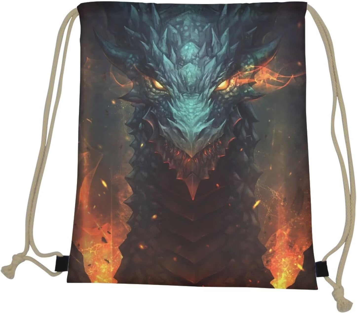 Amzbeauty Dragon Drawstring Bag Backpack Sport Gym Travel Sack Bag Rucksack for Women Man Boys Girls Kids