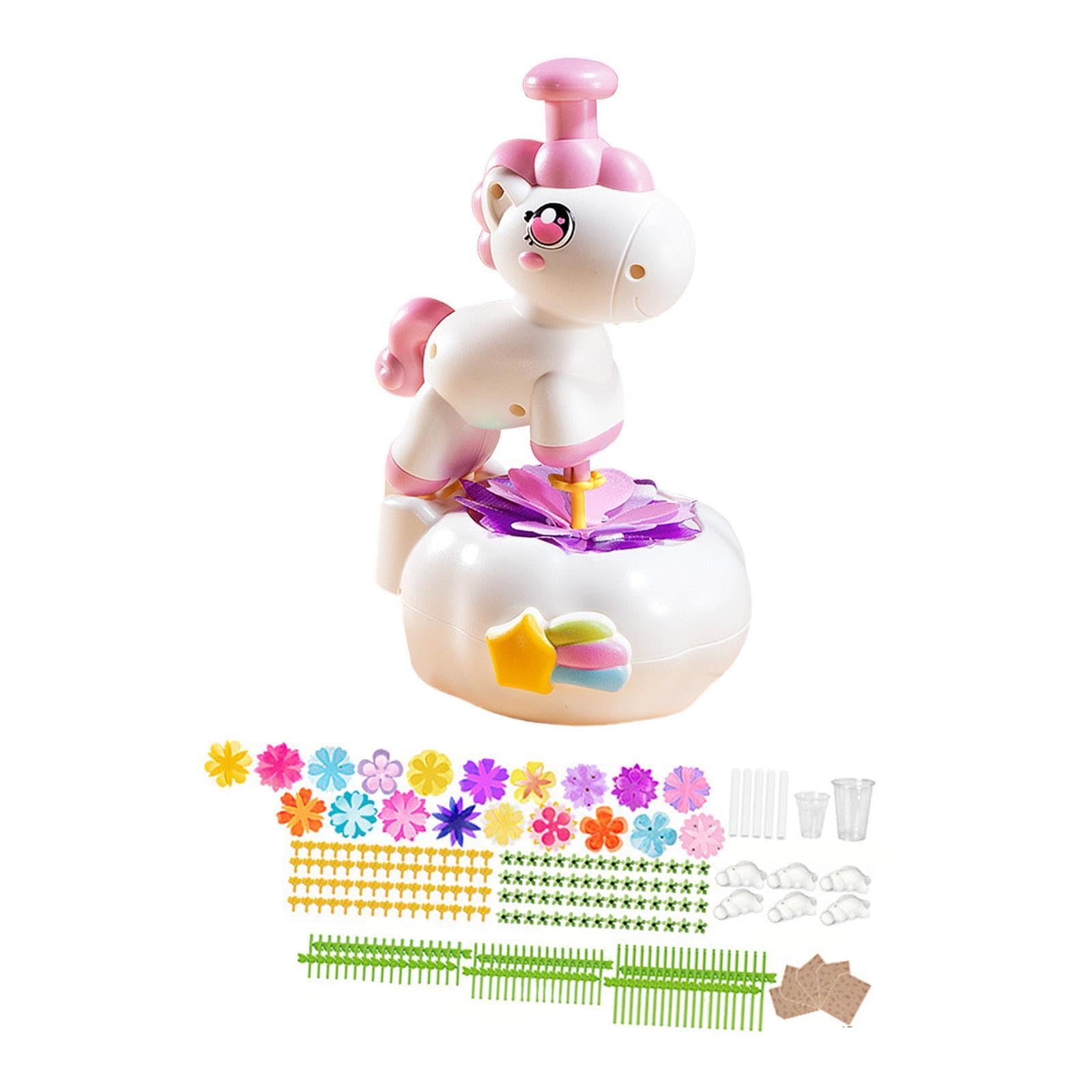Kit Fai da Te per Bouquet di Fiori in Tessuto per Bambini, attività Creative, Gioco Educativo per Imparare Le Composizioni Floreali, Realizzato in PP, Style B