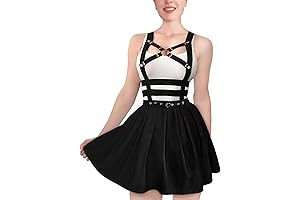 Overall Goth Skirt Romper