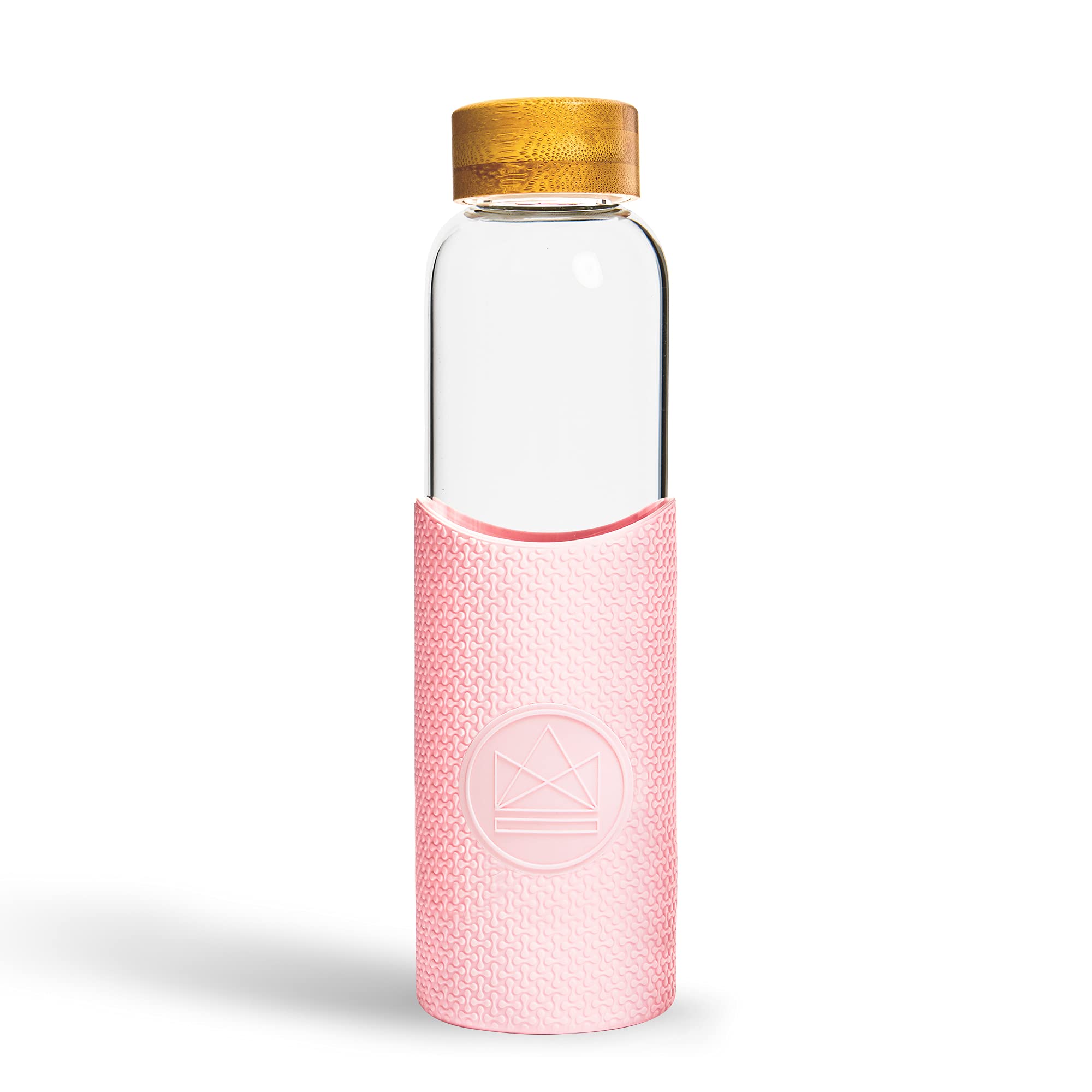 Neon Kactus Pink Glass Water Bottle | Reusable Made With Borosilicate Glass | Travel Water Bottle | For Hot & Cold Drinks | Durable, Leakproof, Non-Slip & Dishwasher-Safe | Flamingo, 550Ml