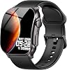 Reloj Inteligente, Pantalla táctil curva AMOLED de 2.01" para Mujer, Sumergible IP68, Monitor de Ritmo Cardíaco/Sueño 24/7, Seguimiento de Fitness con Podómetro, Más de 120 Modos Deportivos, Smartwatch para Android iOS Negro 1