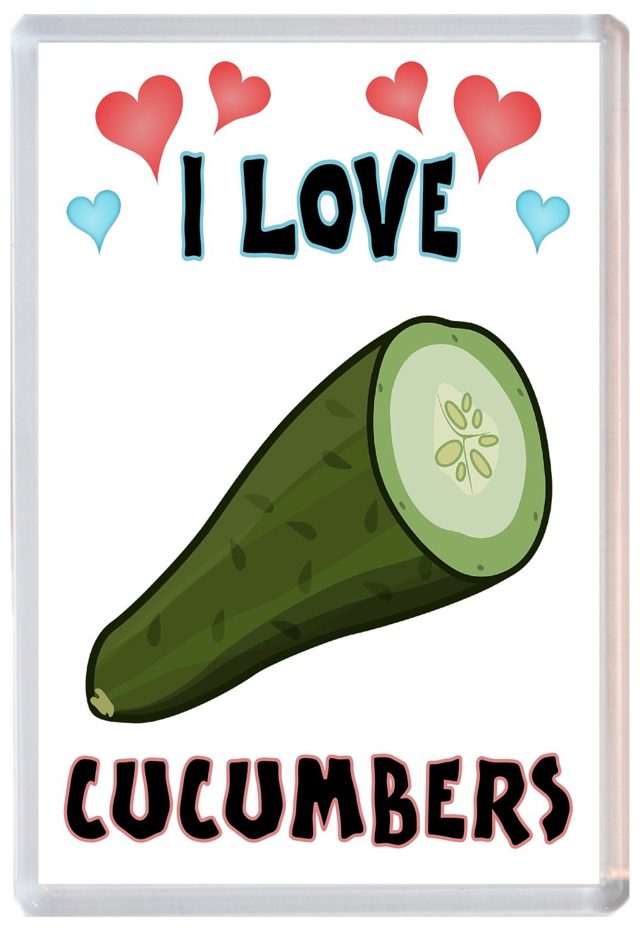 I Love Cucumbers/Cucumber - Jumbo Fridge Magnet