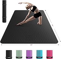 HAPBEAR Extra Large Yoga Mat 72x48/78x54 Inch, 1/4-1/3 Thick Non-Slip TPE Mat for Yoga, Pilates, Home Workouts, Eco-Friendly Barefoot Exercise