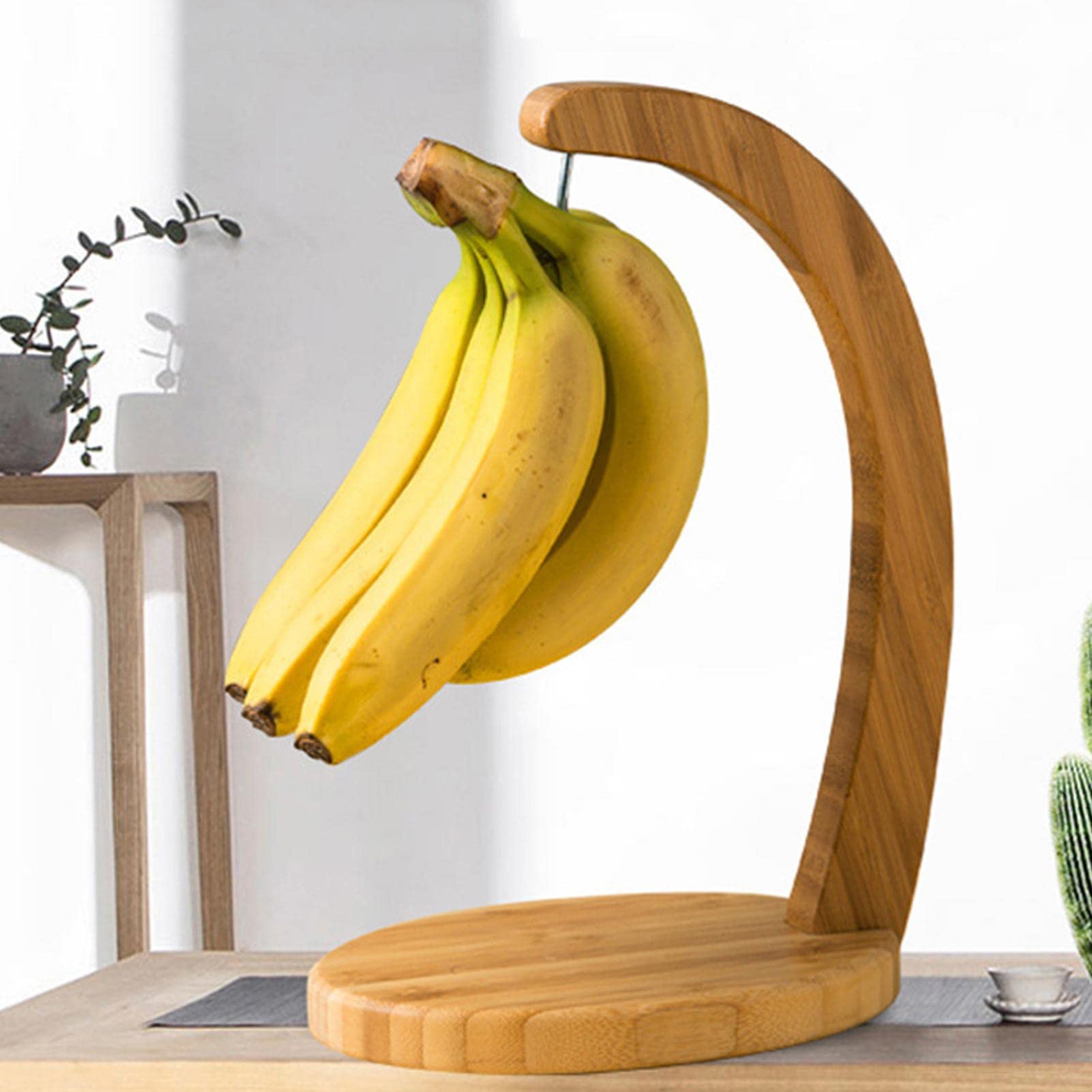 Suspension Banane,Porte-Banane | Banana Hanger Bamboo Holder Stand Présentoir Fruits Robuste avec Crochet pour la Maison ou Le comptoir Bar Stockage Fruits