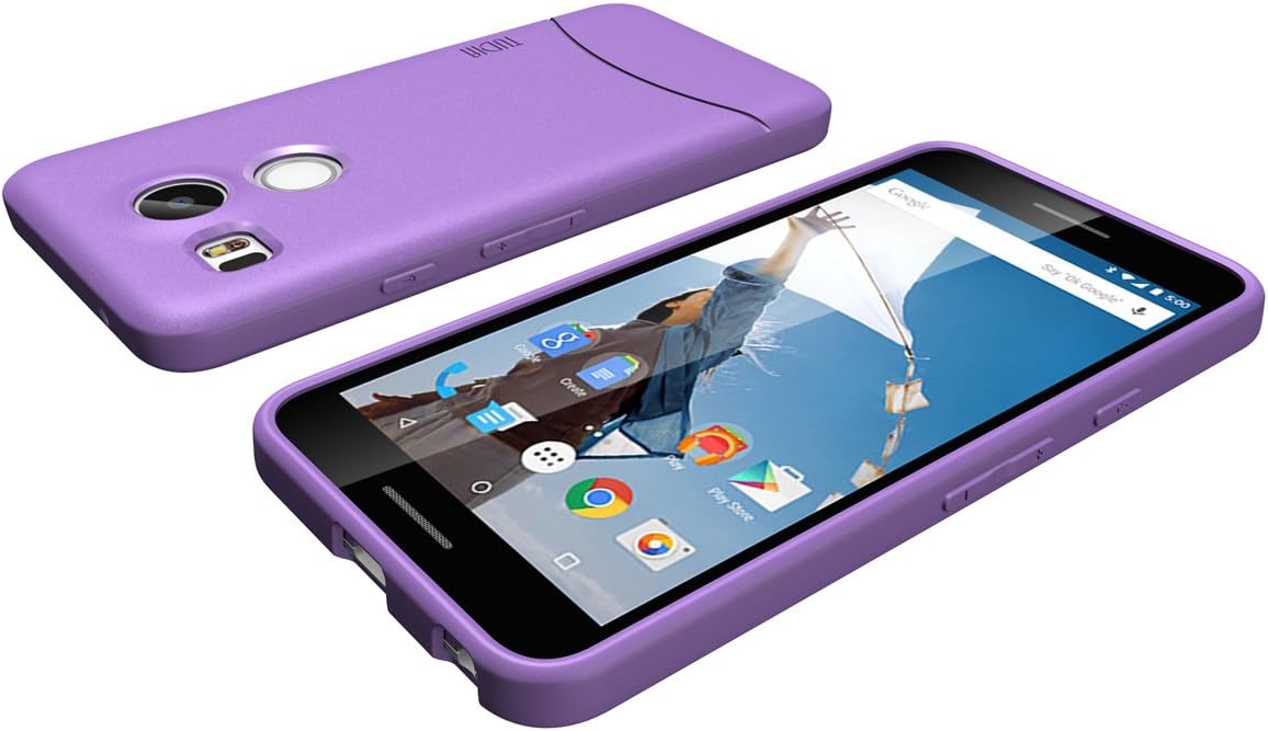 TUDIA Full-Matte ARCH TPU Bumper Protective Case for Nexus 5X [Updated Version: With Microphone Cut Out] (2015) (Purple)