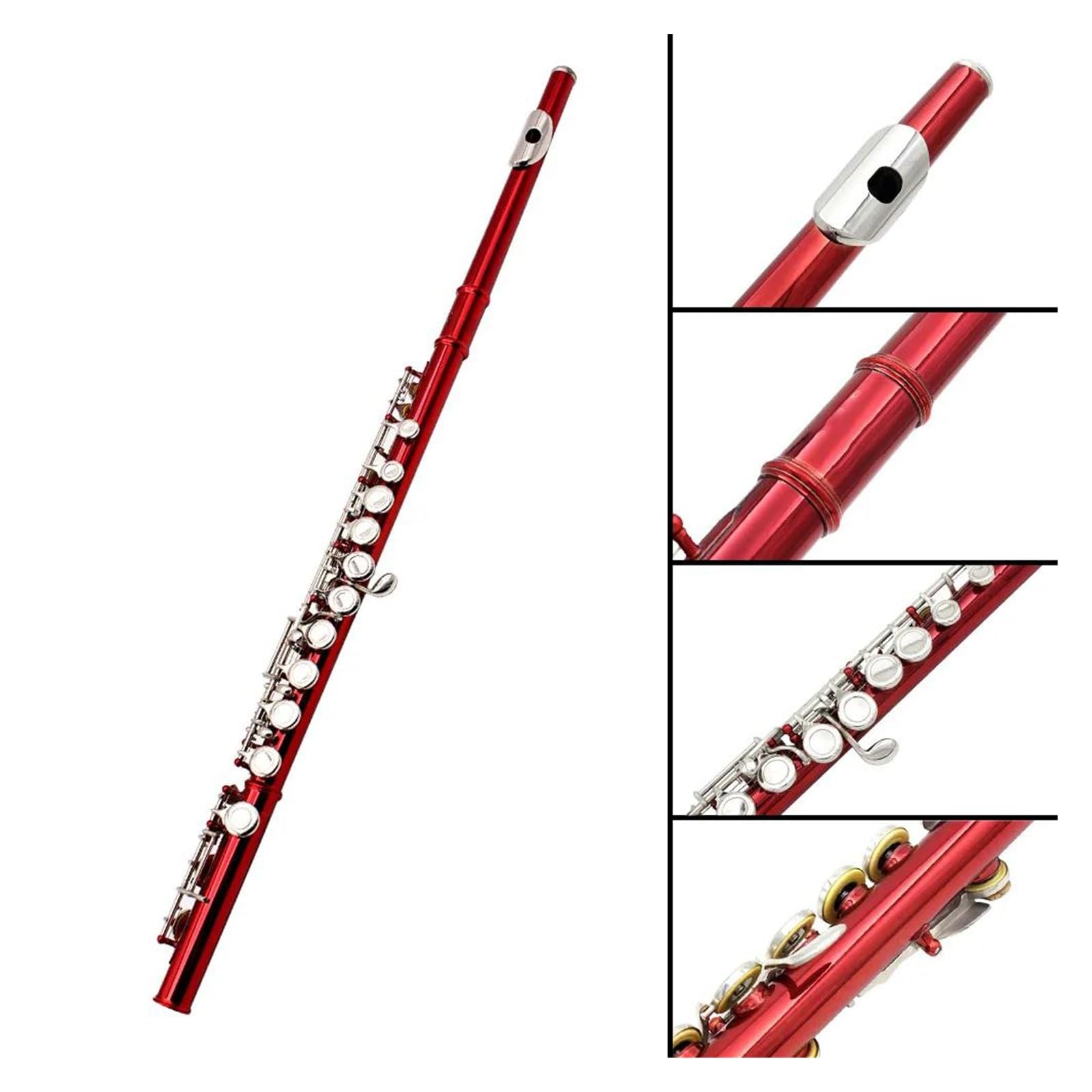 flûte Clé fermée d'instrument professionnel de flûte de ton C de 16 trous