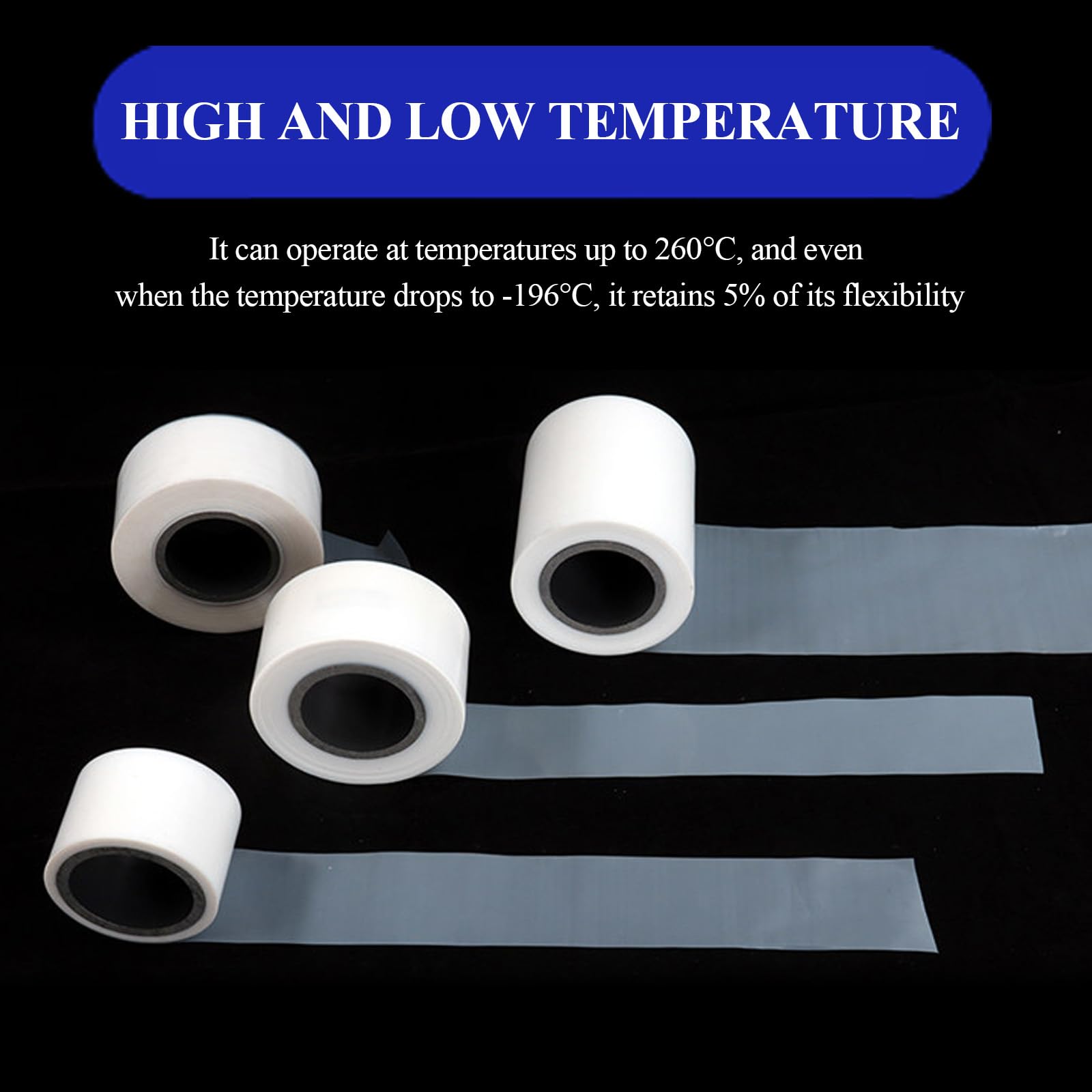 PTFE-geschälte Flexible Filmrolle | 1-kg-Rolle, antihaftbeschichtete und hitzebeständige PTFE-Folie for Dichtungen und den industriellen Einsatz.