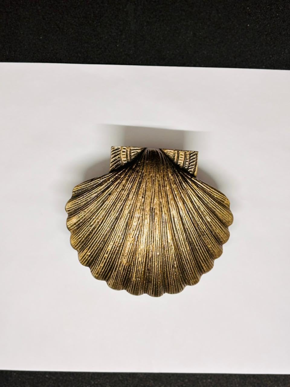 Antique Brass Seashell Door Knocker | Coastal Beach House Decor